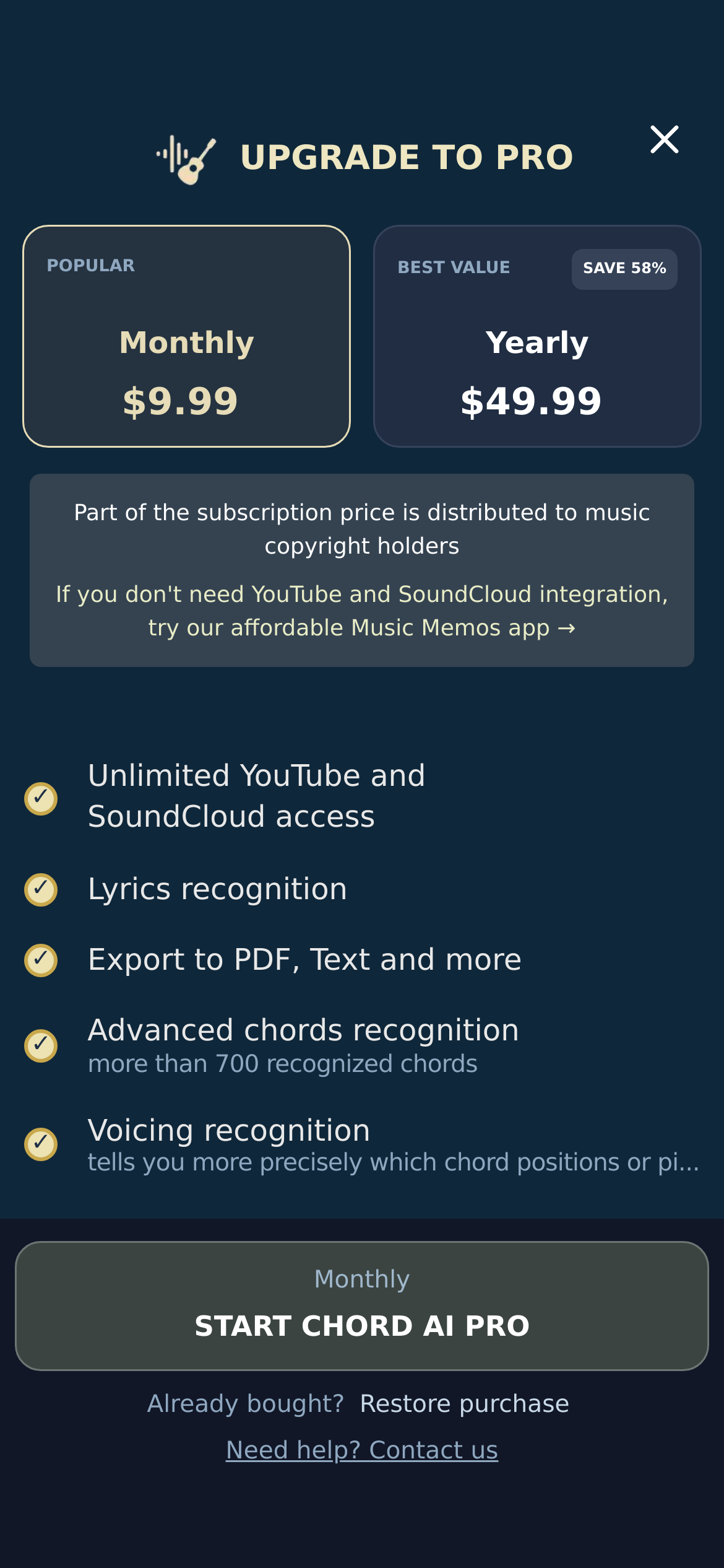 Chord ai - Play any song!