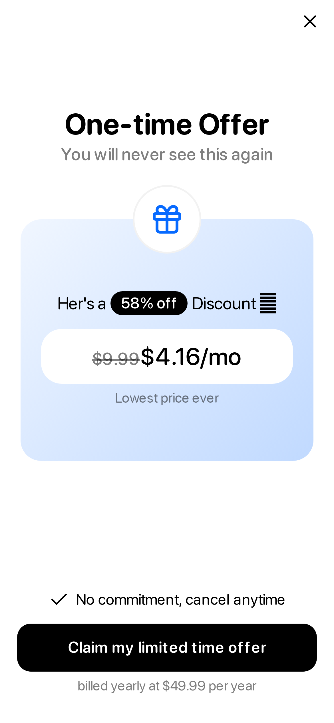 Discount Offer